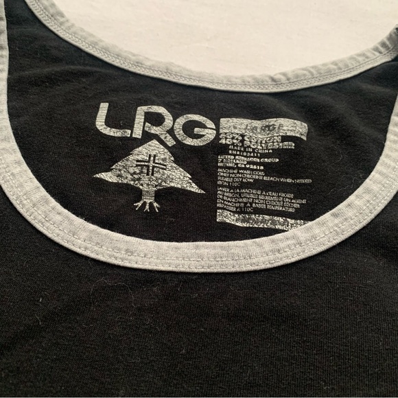 LRG Tank Top Black and Red Men Sz Large Muscle Shirt - Picture 5 of 6